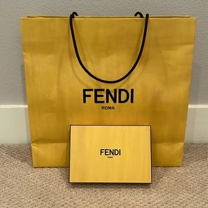 Authentic Fendi shopping bag and gift box